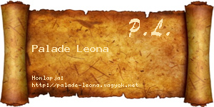Palade Leona névjegykártya